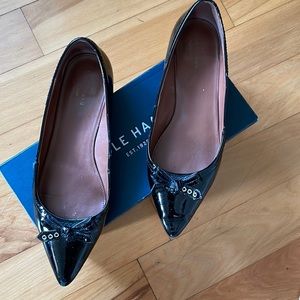 Patent leather black flats. Used .